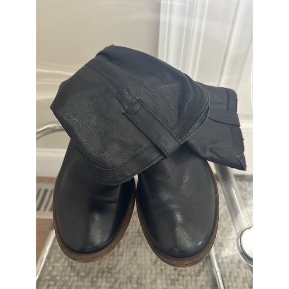 Frye Mens 87687 Carson Black Leather Pull On Cowboy Western Boots Size 8.5 D - Picture 8 of 16